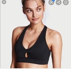 Black Swim Bikini Top / Sports Bra - Size Small
